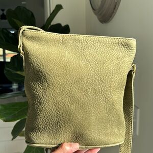 SOLD….Vintage  Coach Sonoma Zip Nubuc Bag in Dark Sage #4933.